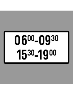 KRESZ tábla, Közúti jelzőtábla - "H" Kiegészítő jelzőtáblák - Két Időszak