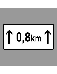 KRESZ tábla, Közúti jelzőtábla - "H" Kiegészítő jelzőtáblák - Hosszúság