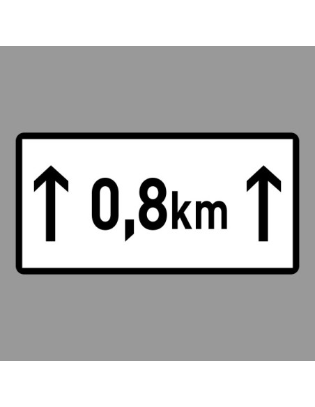 KRESZ tábla, Közúti jelzőtábla - "H" Kiegészítő jelzőtáblák - Hosszúság