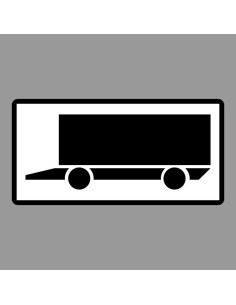 KRESZ tábla, Közúti jelzőtábla - "H" Kiegészítő jelzőtáblák - Nehéz Pótkocsik Részére