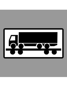 KRESZ tábla, Közúti jelzőtábla - "H" Kiegészítő jelzőtáblák - Ro-La (Tehergépkocsik Vasúti Szállítása)