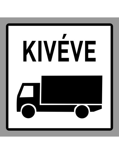 KRESZ tábla, Közúti jelzőtábla - "H" Kiegészítő jelzőtáblák - Kivéve Tehergépkocsi