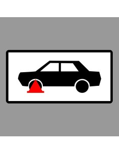 KRESZ tábla, Közúti jelzőtábla - "H" Kiegészítő jelzőtáblák - Kerékbilincs