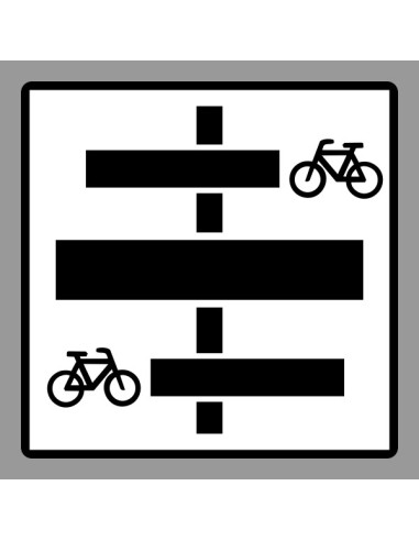 Utat Keresztező Kerékpárosok Elsőbbsége kiegészítő jelzőtábla 35x35 cm