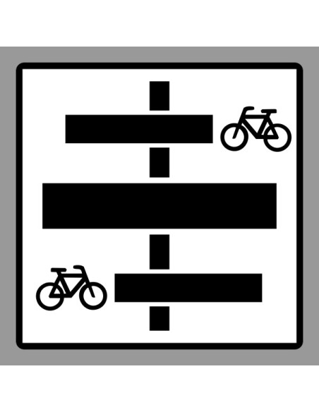 KRESZ tábla, Közúti jelzőtábla - "H" Kiegészítő jelzőtáblák - Utat Keresztező Kerékpárosok Elsőbbsége