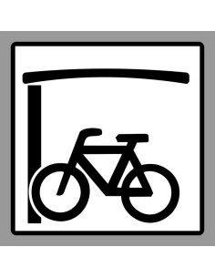 KRESZ tábla, Közúti jelzőtábla - "H" Kiegészítő jelzőtáblák - Fedett Kerékpártároló