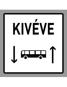 KRESZ tábla, Közúti jelzőtábla - "H" Kiegészítő jelzőtáblák - Kétirányú Autóbusz Forgalom