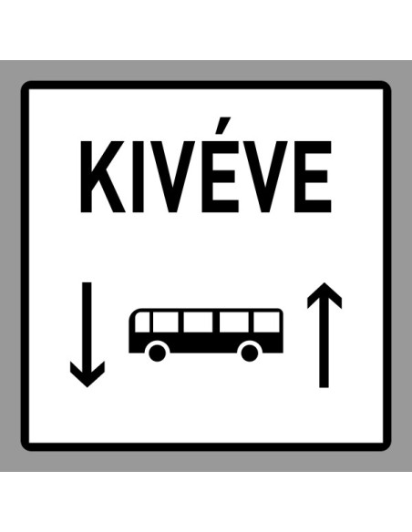 KRESZ tábla, Közúti jelzőtábla - "H" Kiegészítő jelzőtáblák - Kétirányú Autóbusz Forgalom
