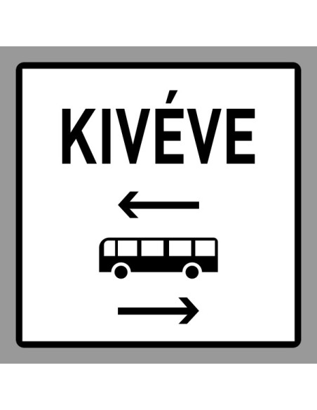 KRESZ tábla, Közúti jelzőtábla - "H" Kiegészítő jelzőtáblák - Keresztirányban Kétirányú Autóbuszforgalom