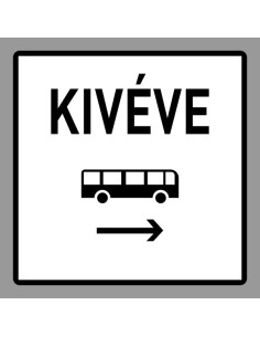 KRESZ tábla, Közúti jelzőtábla - "H" Kiegészítő jelzőtáblák - Keresztirányban Autóbuszforgalom Balról