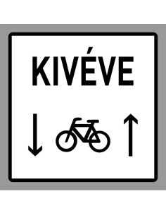 KRESZ tábla, Közúti jelzőtábla - "H" Kiegészítő jelzőtáblák - Kétirányú Kerékpáros Forgalom