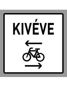 KRESZ tábla, Közúti jelzőtábla - "H" Kiegészítő jelzőtáblák - Keresztirányban Kétirányú Kerékpáros Forgalom