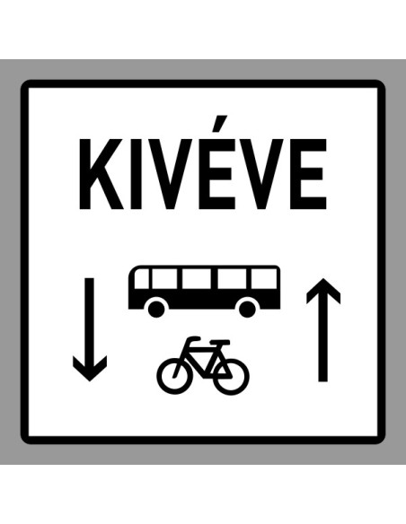 KRESZ tábla, Közúti jelzőtábla - "H" Kiegészítő jelzőtáblák - Kétirányú Autóbusz és Kerékpáros Forgalom