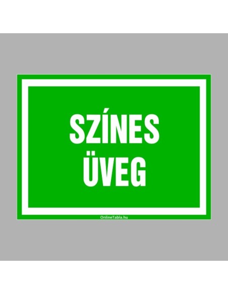 Hulladékkezelés, Szelektív hulladék gyűjtés - Színes üveg