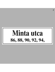 Házszámtáblák, utcanévtáblák - Utcanévtábla 1920