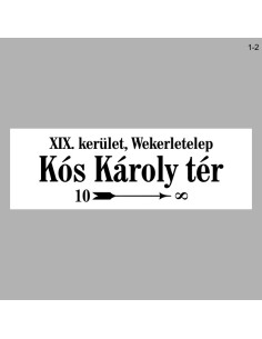 Házszámtáblák, utcanévtáblák - Utcanévtábla 1917