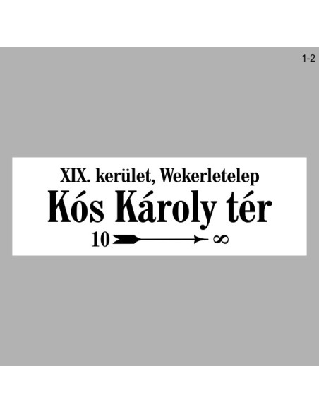 Házszámtáblák, utcanévtáblák - Utcanévtábla 1917