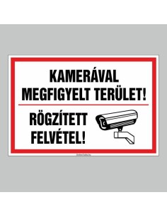KAMERÁVAL MEGFIGYELT TERÜLET! RÖGZÍTETT FELVÉTEL! 2