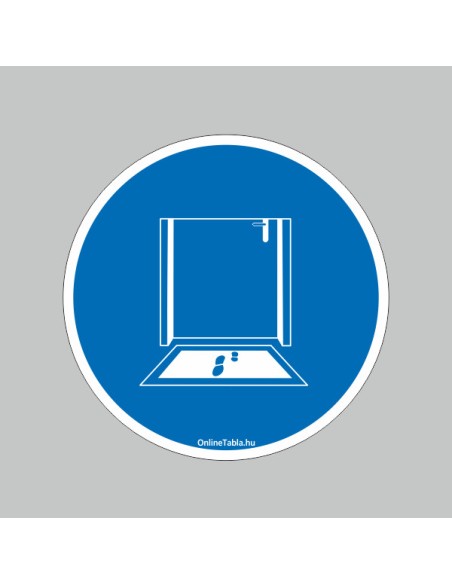 Figyelmeztető és tiltó matricák, táblák, - Koronavírus, Fertőzések tábla - LÁBTÖRLŐ HASZNÁLATA KÖTELEZÕ!