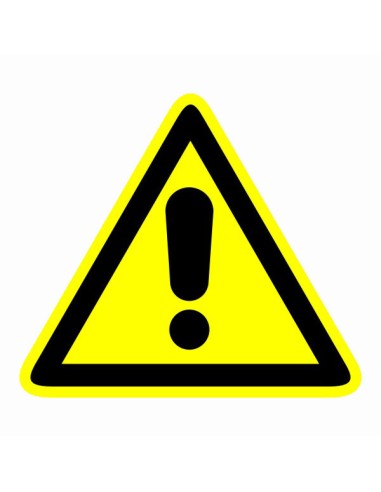 Általános veszély piktogram sárga háromszög fekete felkiáltó jellel