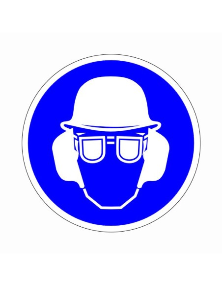 Védősisak, hallásvédő és védőszemüveg használata kötelező!