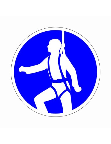 Testheveder használata kötelező piktogram kék alapon fehér szimbólummal