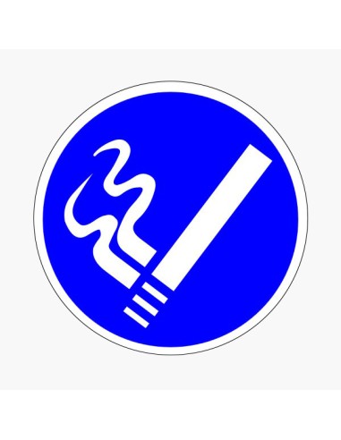 Dohányzóhely piktogram kék alapon fehér cigaretta szimbólummal