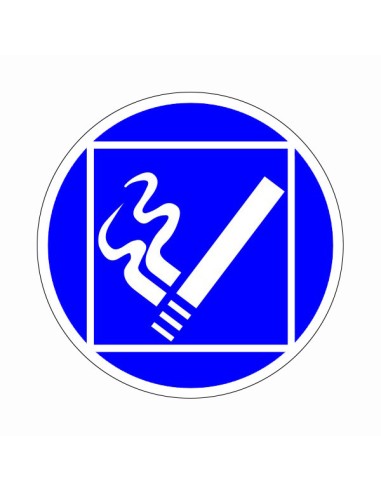 Dohányzásra kijelölt helyiség kék-fehér piktogram öntapadós vinil