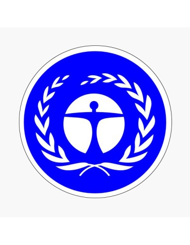 Környezetvédelmi szabályok betartása kötelező kék-fehér piktogram öntapadós vinil