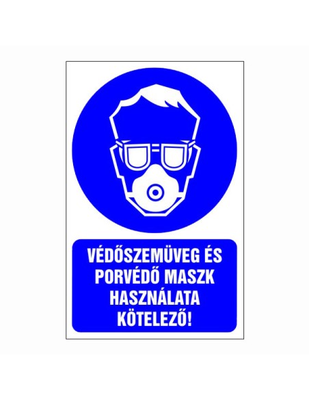 Védőszemüveg és porvédő maszk használata kötelező!