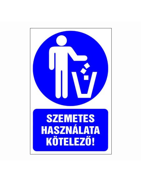 Szemetes használata kötelező!