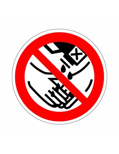 Oldószerrel kezet mosni tilos öntapadós vinil piktogram