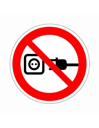 Vezetéknél fogva kihúzni tilos piktogram öntapadós vinil matricán