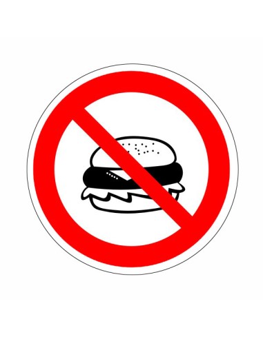 Evés és ivás tilalmát jelző öntapadós vinil piktogram