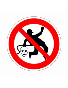 Munkaruhát sűrített levegővel tisztítani tilos öntapadós vinil piktogram