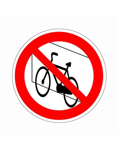 Kerékpárt falnak támasztani tilos tiltó piktogram öntapadós vinil