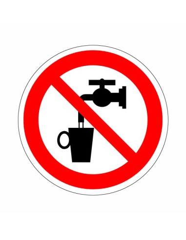 Nem ivóvíz tiltó piktogram öntapadós vinil matricán