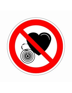 Szívritmus szabályzóval belépni tilos tiltó piktogram öntapadós vinil