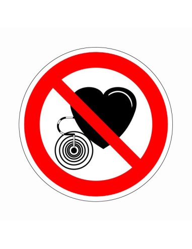 Szívritmus szabályzóval belépni tilos tiltó piktogram öntapadós vinil