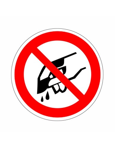 Olajos kézzel hozzányúlni tilos öntapadós vinil piktogram