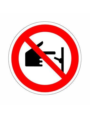Kikapcsolni tilos öntapadós vinil piktogram piros körrel és áthúzással