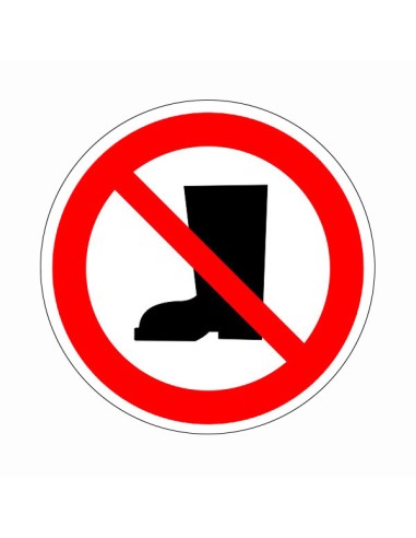 Fűre lépni tilos piros körös tiltó piktogram fekete csizmával