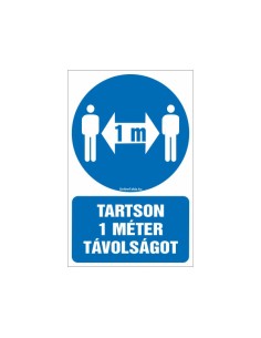 TARTSON 1 MÉTER TÁVOLSÁGOT!