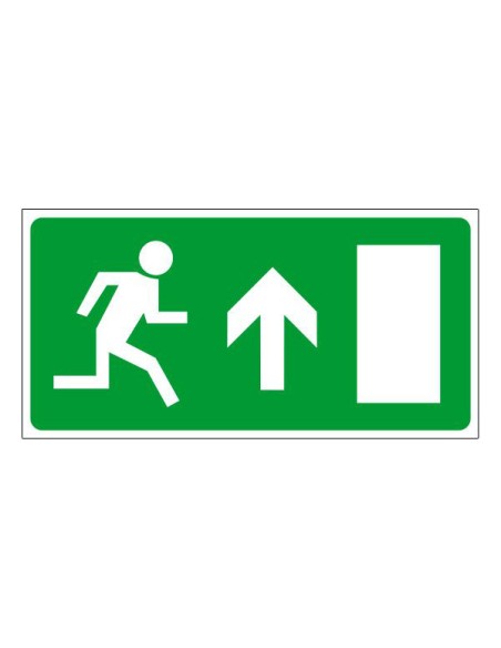 Menekülési út, vészkijárat fel, ajtó jobbra