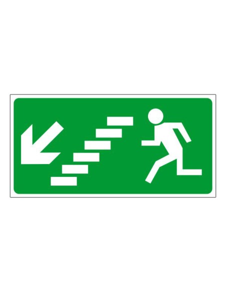 Menekülési út, vészkijárat balra lépcsőn le