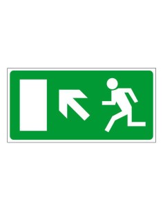 Menekülési út, vészkijárat balra fel