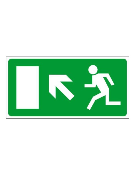 Menekülési út, vészkijárat balra fel