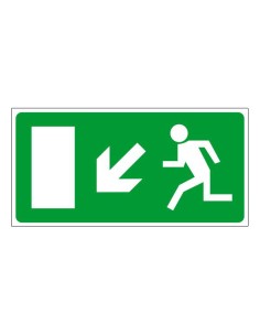 Menekülési út, vészkijárat balra le