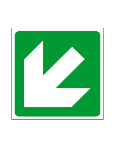 Irány nyíl lefelé balra zöld háttéren