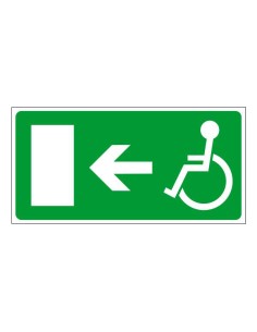 Menekülési út, vészkijárat kerekesszékkel balra